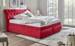 Polsterdoppelbett Derby | Rot | Möbel Höffner