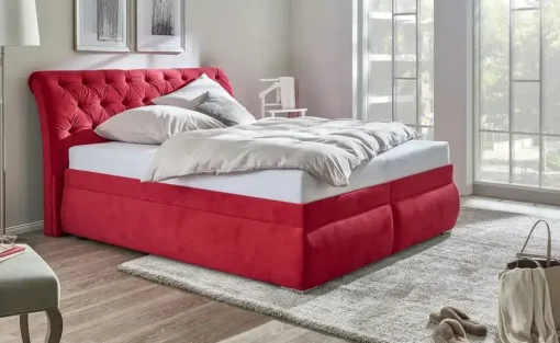 Polsterdoppelbett Derby | Rot | Möbel Höffner