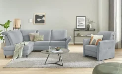 Polstermöbel Oelsa Ecksofa Mallorca | Hellgrau, Erweiterte Funktion