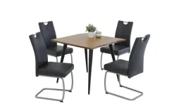 Polsterschwingstuhl 2er-Set mit Griff Michaeil | Anthrazit, 2er Set