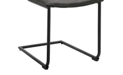 Polsterstuhl Capri | Anthrazit, Schwingstuhlgestell