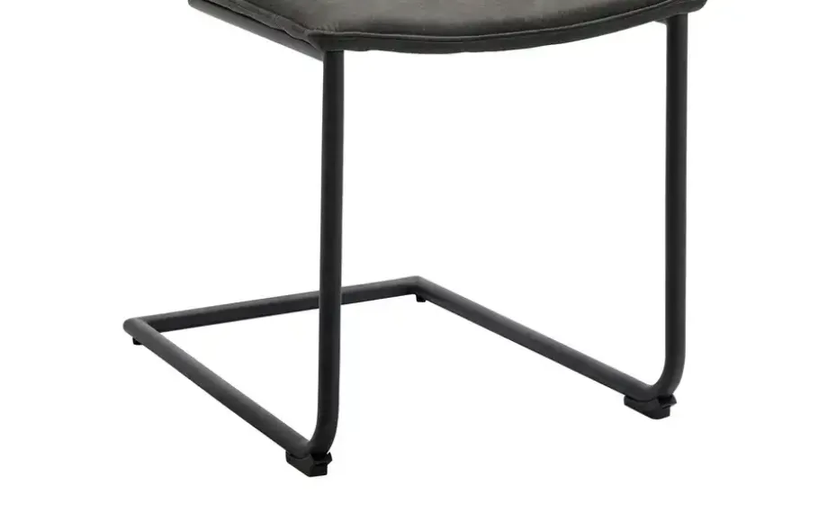 Polsterstuhl Capri | Anthrazit, Schwingstuhlgestell