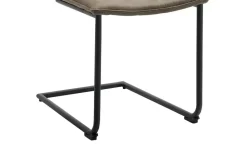 Polsterstuhl Capri | Grau, Schwingstuhlgestell