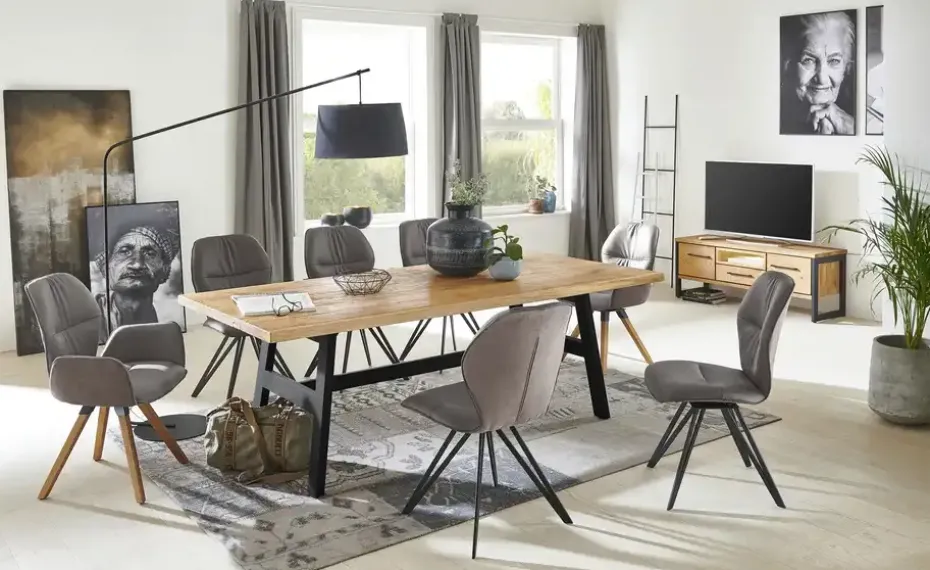 Polsterstuhl Chianti | Dunkelbraun, Metall | Höffner