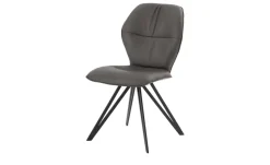 Polsterstuhl Chianti | Dunkelbraun, Metall | Höffner