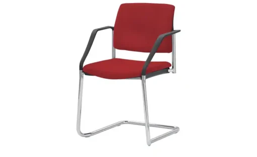 Polsterstuhl  2er Set MyPlano | Rot, Schwingstuhlgestell
