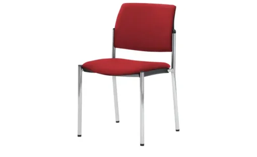 Polsterstuhl  2er Set MyPlano | Rot, 4-Fußgestell