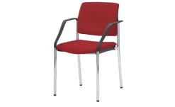 Polsterstuhl  2er Set MyPlano | Rot, 4-Fußgestell