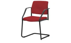 Polsterstuhl  2er Set MyPlano | Rot, Schwingstuhlgestell