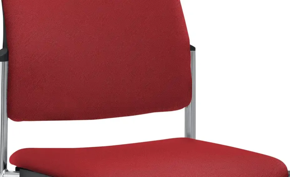 Polsterstuhl 2er Set MyPlano | Rot, Schwingstuhlgestell