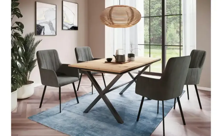 Polsterstuhl 2er-Set | Anthrazit, 58 cm | Möbel Höffner