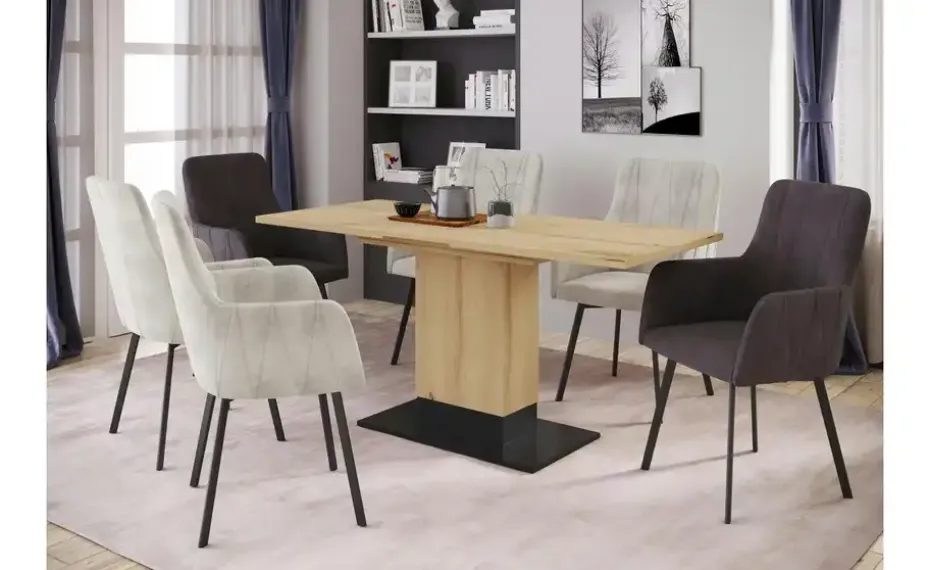 Polsterstuhl 2er-Set | Anthrazit, 58 cm | Möbel Höffner