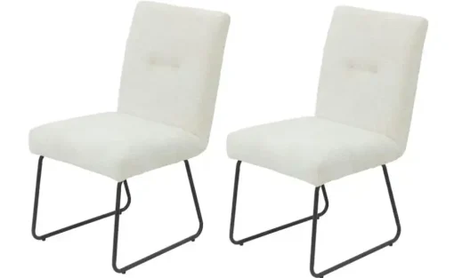 Polsterstuhl 2er-Set | Creme | Möbel Höffner