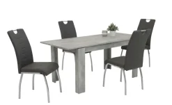 Polsterstuhl 2er-Set mit Griff Christopher | Grau, 2er Set