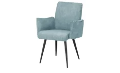 Polsterstuhl  mit Griff 4402 | Hellblau, Griff, Armlehne