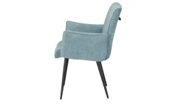 Polsterstuhl  mit Griff 4402 | Hellblau, Griff, Armlehne