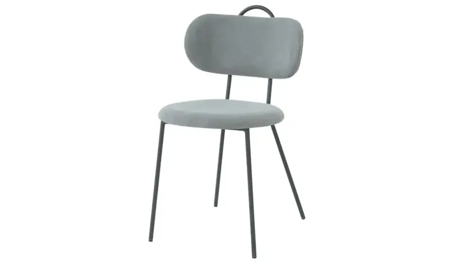 Polsterstuhl mit Griff Ludwig | Taubengrau | Höffner