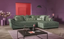 pop Ecksofa Zweifarbig Diwan III | Dunkelgrün, rechts