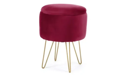 Pouf mit Stauraum Lelia | Bordeauxrot | Möbel Höffner