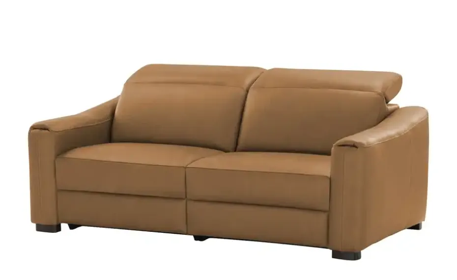 Ravensberger Werkstätten Einzelsofa Echlederbezug Corby | Cognacbraun, Relaxfunktion links