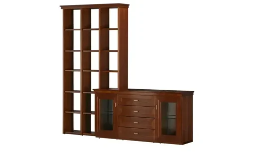 Regal-Sideboardkombination Cole | Cognacbraun, gebeizt