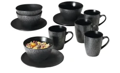 Ritzenhoff & Breker Frühstücksservice 12-teilig Kitwe | Schwarz, Kaffeeservice