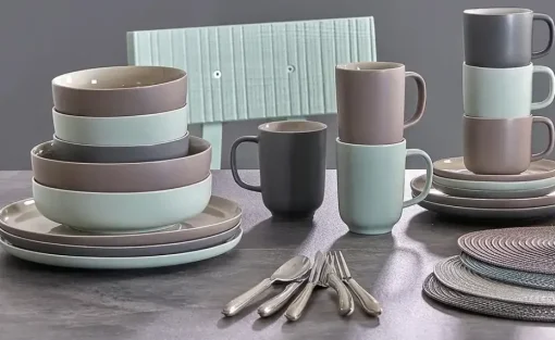 Ritzenhoff & Breker Tafelservice, 8-teilig Jasper | Taupe, Weiß