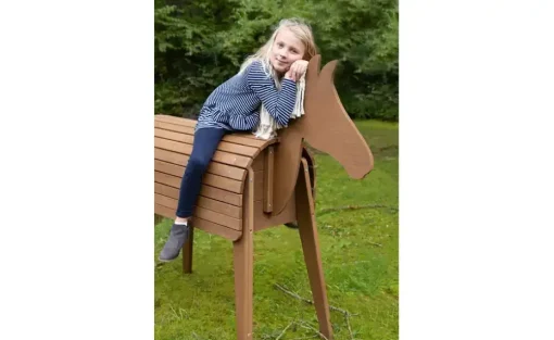 Roba Outdoorspielpferd | Teak, Sitzhöhe: ca, 89 cm
