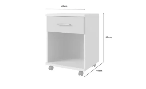 Rollcontainer Joker | Weiß, Betonoptik | Möbel Höffner