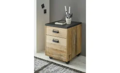 Rollcontainer Sintra | Eiche (Nachbildung), Anthrazit, holzfarben, antik
