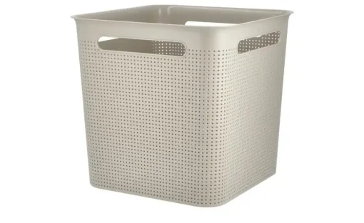 Rotho Aufbewahrungsbox BRISEN | Cappuccino, 18 Liter