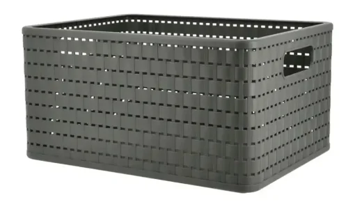 Rotho Aufbewahrungsbox COUNTRY | Anthrazit, A4 / 18 Liter