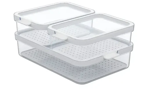 Rotho Kühlschrankorganizer-Set Cauma | 3 Stück