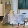 Rotho Rollbox mit Deckel Aufbewahrungsbox | Rosa