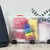 Rotho Rollbox mit Deckel Aufbewahrungsbox | Dunkelblau