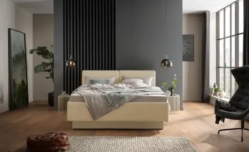 RUF Boxspringbett Composium | Hellbeige, 160 cm