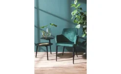 Samt-Armlehnenstuhl Heiner | Grün | Möbel Höffner