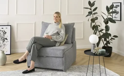 Schlafsessel Polly de Luxe | Steingrau | Möbel Höffner