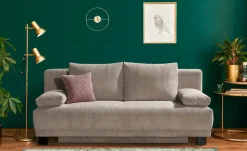 Schlafsofa aus Cord Luna | Cappuccino | Möbel Höffner