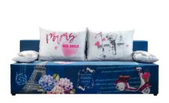 Schlafsofa Denny | Blau, mehrfarbig, Grundfunktion