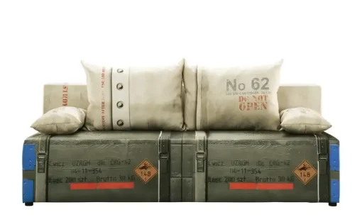 Schlafsofa Denny Basic | Grün, Beige, mehrfarbig, Grundfunktion