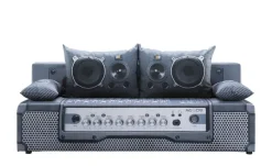 Schlafsofa Denny Premium | Grau, Schwarz, Weiß, Erweiterte Funktion