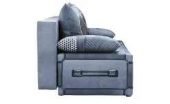 Schlafsofa Denny Premium | Grau, Schwarz, Weiß, Erweiterte Funktion