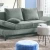Schlafsofa mit Bettkasten Sidney | Grau, Mikrofaser