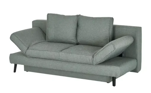 Schlafsofa mit Bettkasten Sidney | Grau, Mikrofaser