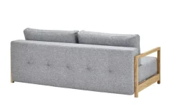 Schlafsofa Webstoff Akkito | Anthrazit, Eiche | Höffner