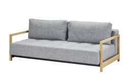 Schlafsofa Webstoff Akkito | Anthrazit, Eiche | Höffner