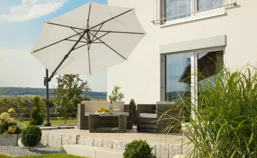 Schneider Schirme Ampelschirm Rhodos Eco Twist | Natur