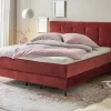 SCHÖNER WOHNEN Kollektion Boxspringbett 180x200 cm Vita | 180 cm, Karminrot