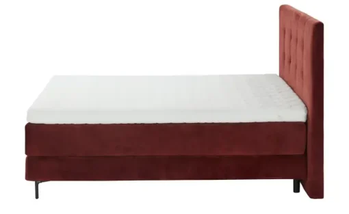SCHÖNER WOHNEN Kollektion Boxspringbett 180x200 cm Vita | 180 cm, Karminrot